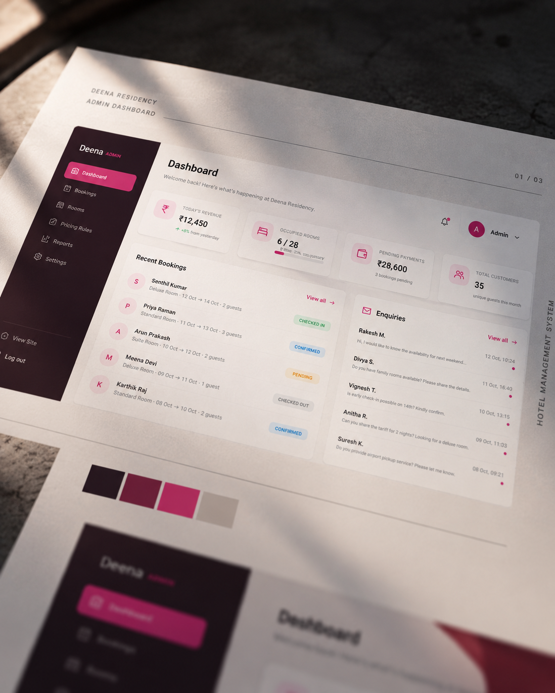Deena Residency custom software development